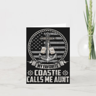 Favourite Coastie Calls Aunt Flag Coast Guard Card