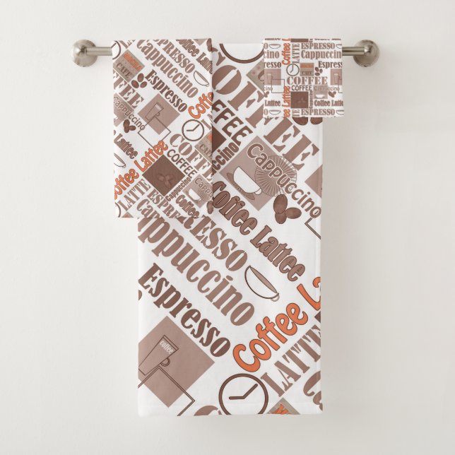 Favourite coffee  bath towel set (Insitu)