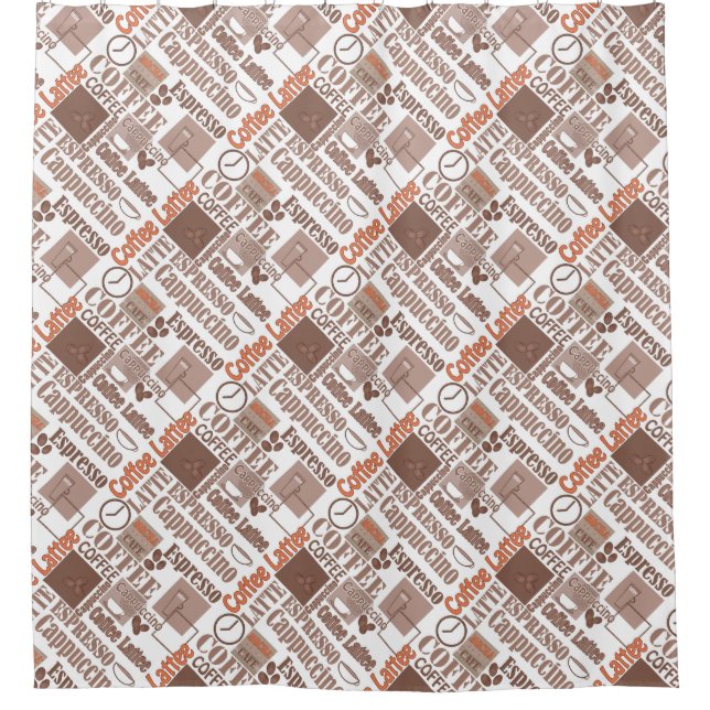 Favourite coffee  shower curtain (Front)