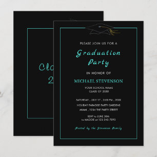Favourite Colours & Font Your Grad Party Invitatio Card