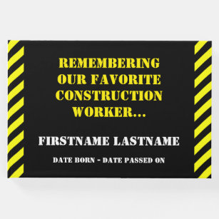 Favourite Construction Worker Funeral Guestbook