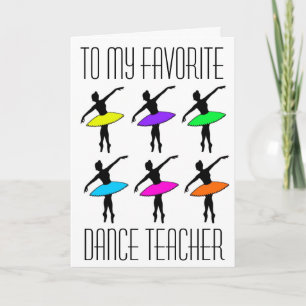 Favourite Dance Teacher Ballet Recital Thank You Card
