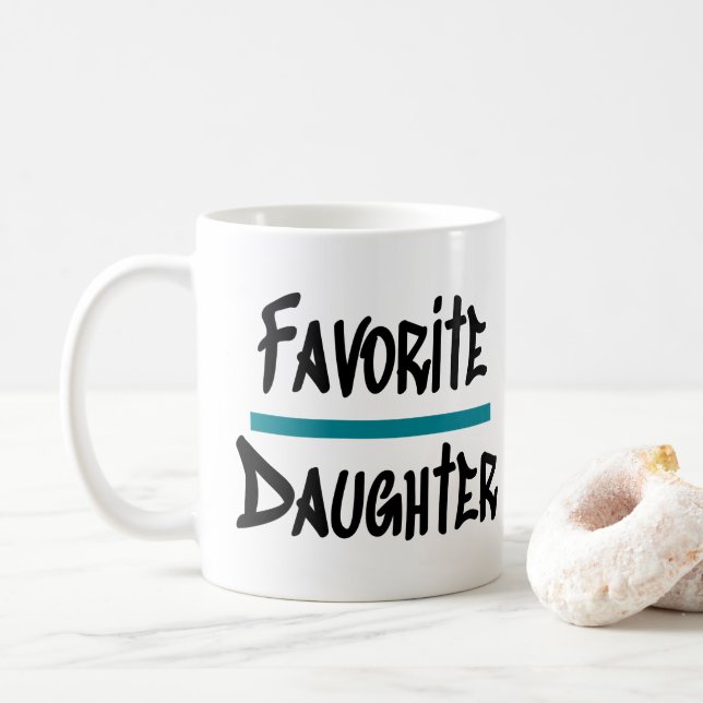 Favourite Daughter Cute Fun Novelty Coffee Mug (With Donut)