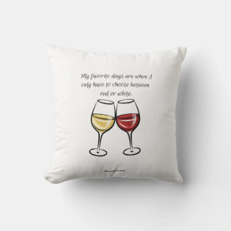 Favourite Days Red or White Adult Cushion