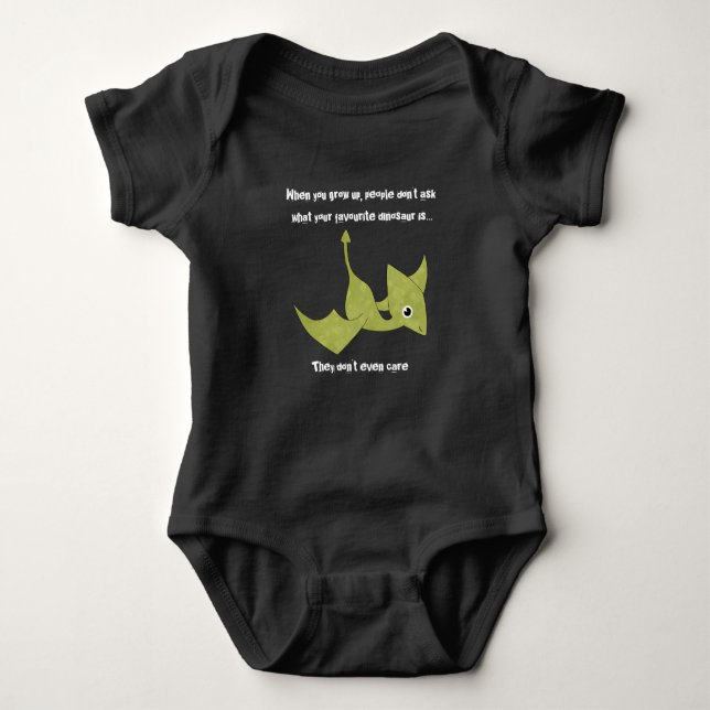 Favourite Dinosaur featuring the Pterodactyl Baby Bodysuit (Front)