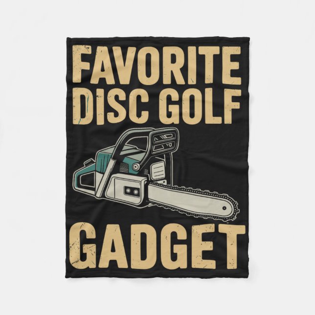 Favourite Disc Golf Gadget Funny Disc Golf _1  Fleece Blanket (Front)