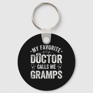Favourite Doctor Calls Me Gramps Father's Day Key Ring