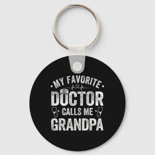 Favourite Doctor Calls Me Grandpa Father's Day Key Ring
