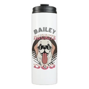 Favourite dog, funny cute dog mum/dad Personalise Thermal Tumbler