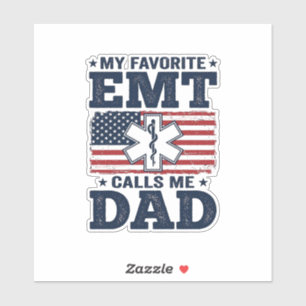 Favourite EMT Calls Me Dad Vintage Patriotic Shirt