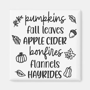 Favourite Fall Things Magnet
