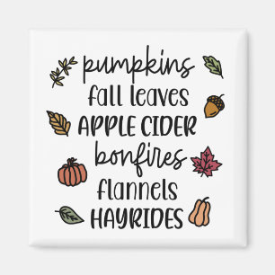Favourite Fall Things Magnet