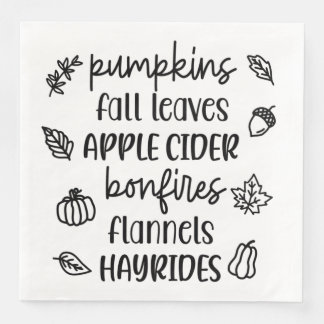 Favourite Fall Things Napkin