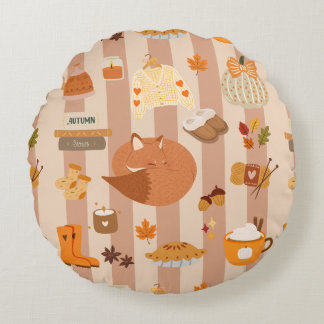 Favourite Fall Things Round Cushion