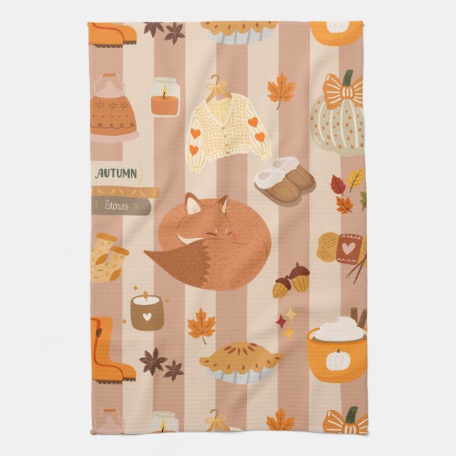 Favourite Fall Things Tea Towel (Vertical)