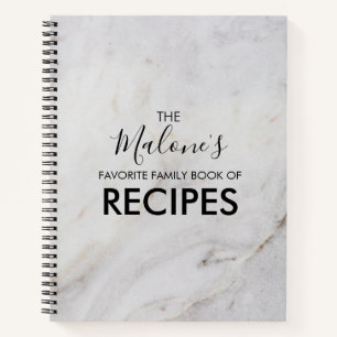 Favourite Family Recipe Book   Marble