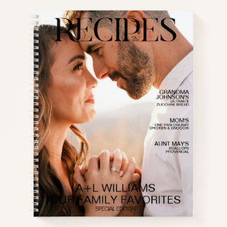 Favourite Family Recipes 2 Photo Magazine Cover No Notebook