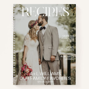 Favourite Family Recipes 2 Photo Magazine Cover Notebook