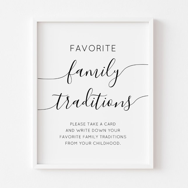 Favourite Family Tradition Baby Shower sign Game (Creator Uploaded)