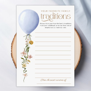 Favourite Family Tradition Balloon Baby Shower Car Invitation