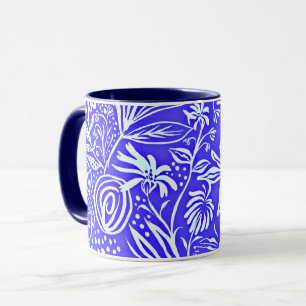 Favourite Floral Pattern, Periwinkle Blue, Mug