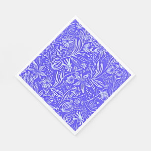Favourite Floral Pattern, Periwinkle Blue, Napkin