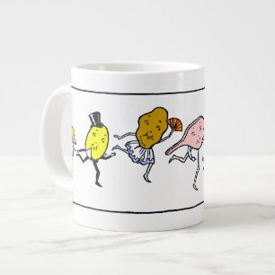 Favourite Foods Vintage Art Large Coffee Mug
