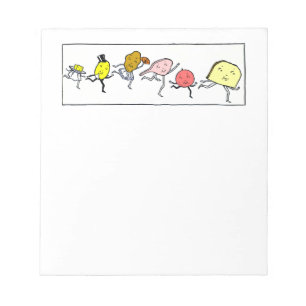 Favourite Foods Vintage Art Notepad