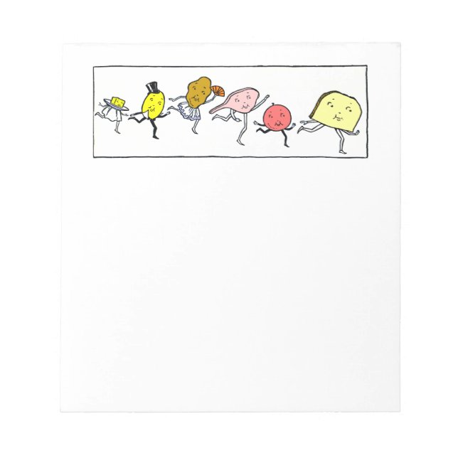 Favourite Foods Vintage Art Notepad (Front)