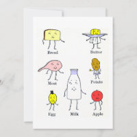 Favourite Foods Vintage Kitchen Art