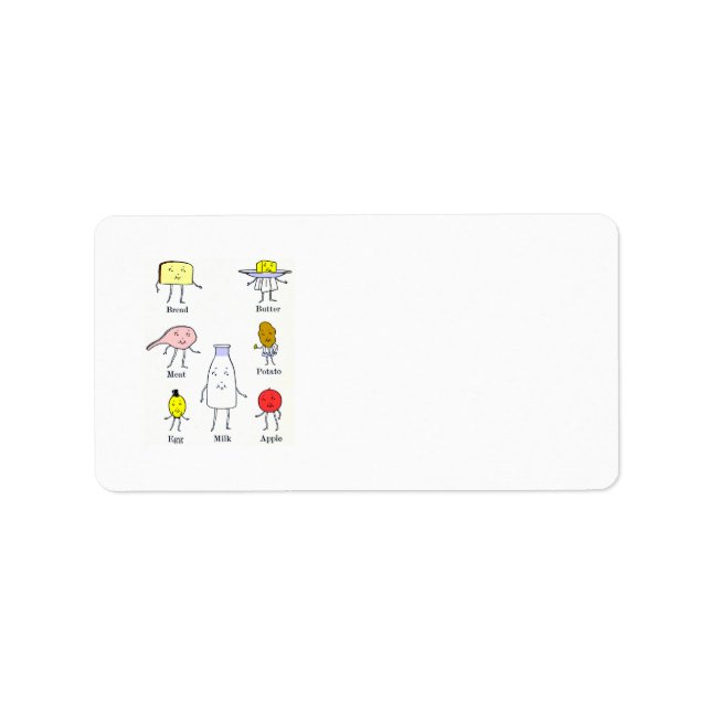 Favourite Foods Vintage Kitchen Art Label (Front)