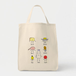 Favourite Foods Vintage Kitchen Art Tote Bag