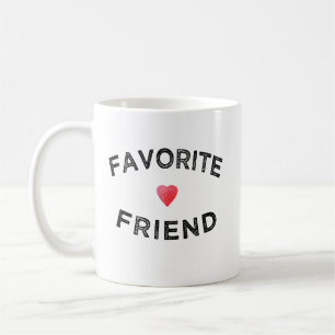 Favourite Friend Red Heart birthday anniversary BF Coffee Mug