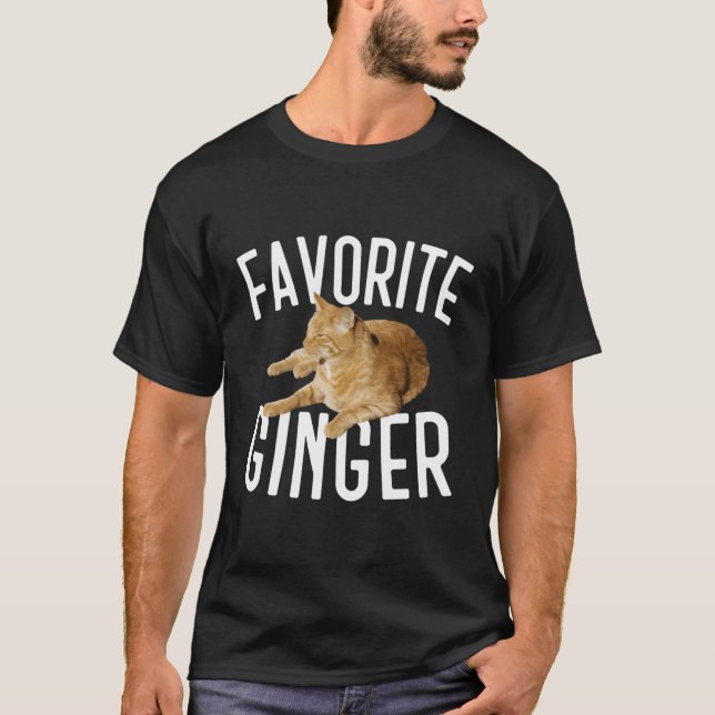 Favourite Ginger Tabby Cat T-Shirt (Front)