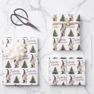 Favourite Gnomie Christmas Wrapping Paper Sheets