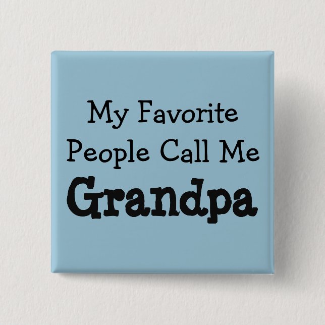 Favourite Grandpa 15 Cm Square Badge (Front)