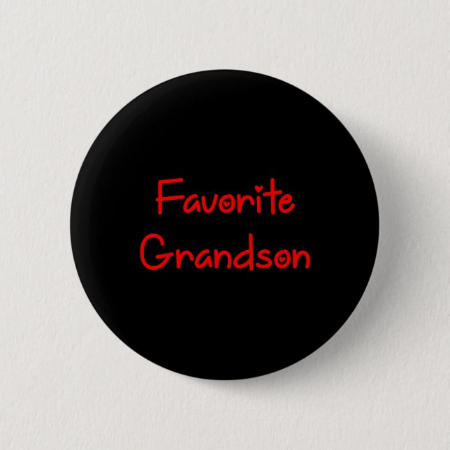 Favourite Grandson Fathers Day  6 Cm Round Badge (Front)