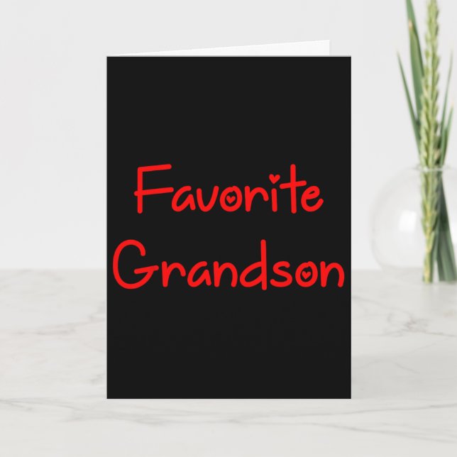 Favourite Grandson Fathers Day  Card (Front)
