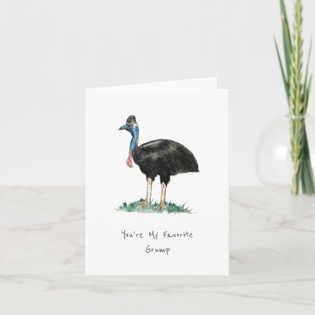 Favourite Grump Folded Note Card (Front)