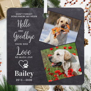 Favourite Hello Custom 2 Photo Pet Dog Memorial Metal Tree Decoration