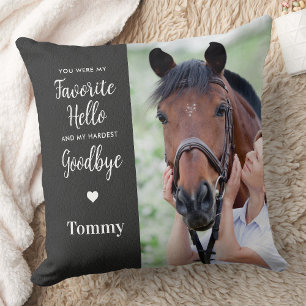 Favourite Hello Hardest Goodbye 2 Photo Memorial Cushion