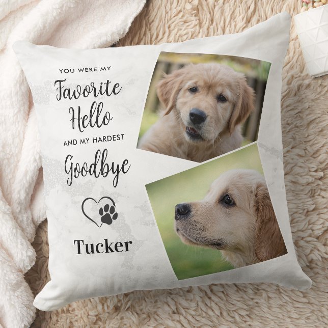 Favourite Hello Hardest Goodbye Custom Pet Memoria Cushion (Creator Uploaded)