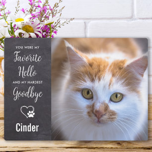 Favourite Hello Hardest Goodbye Custom Pet Memoria Plaque