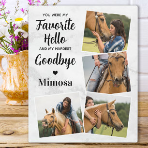Favourite Hello Hardest Goodbye Custom Pet Memoria Plaque
