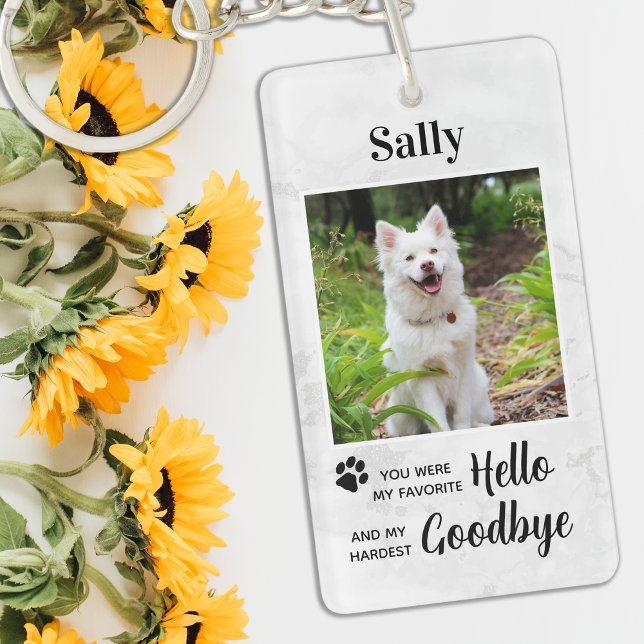 Favourite Hello Hardest Goodbye Pet Memorial Key Ring (Creator Uploaded)