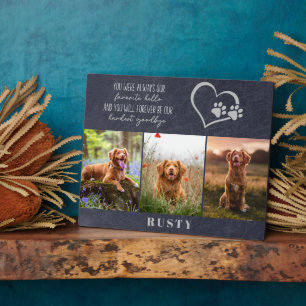 Favourite Hello Hardest Goodbye Pet Memorial  Plaque