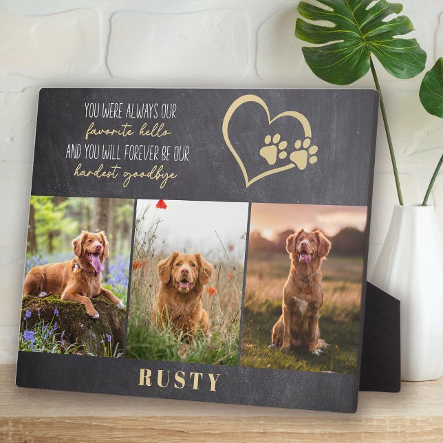 Favourite Hello Hardest Goodbye Pet Memorial  Plaque (Creator Uploaded)