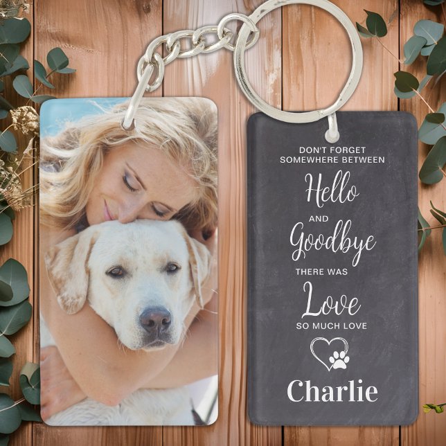 Favourite Hello Hardest Goodbye Photo Pet Memorial Key Ring (Creator Uploaded)