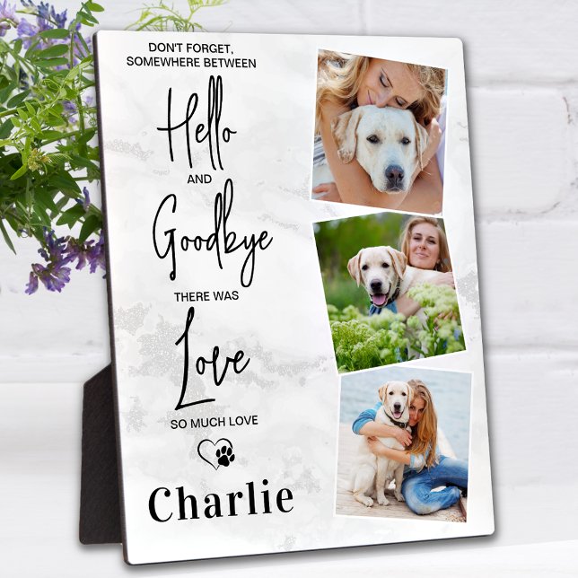 Favourite Hello Personalise Photo Pet Dog Memorial Plaque (Creator Uploaded)