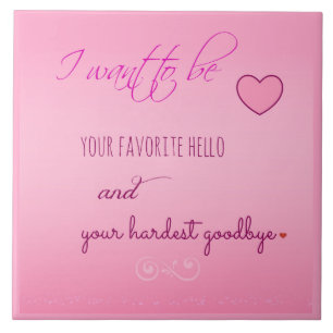 "Favourite Hello" Valentines Day Gift Tile